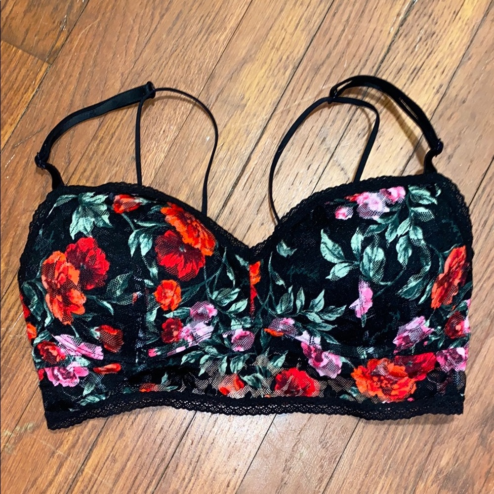 PINK by VS floral lacy bralette